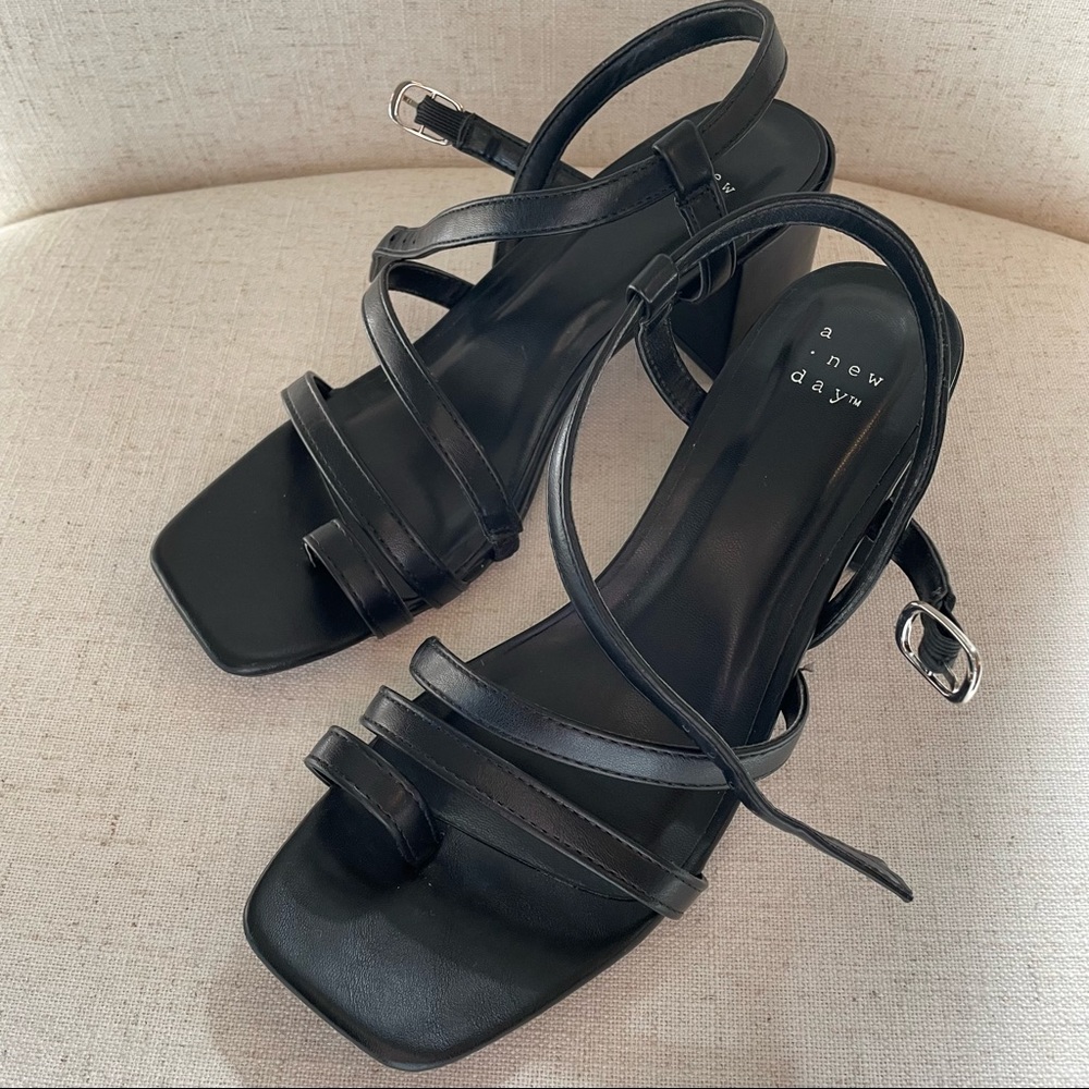 A New Day Black Block Heels